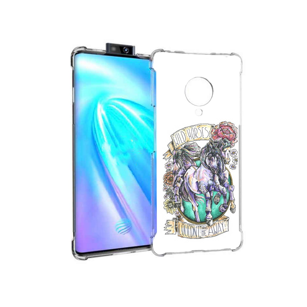 

Чехол MyPads Tocco для Vivo NEX 3 рисунок коней в цветах (PT136035.381.582), Прозрачный, Tocco