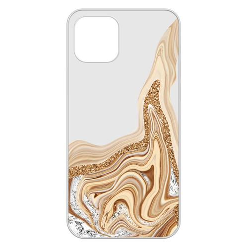 

Чехол (клип-кейс) GRESSO Air, для Apple iPhone 12/12 Pro, прозрачный/золотистый, Air