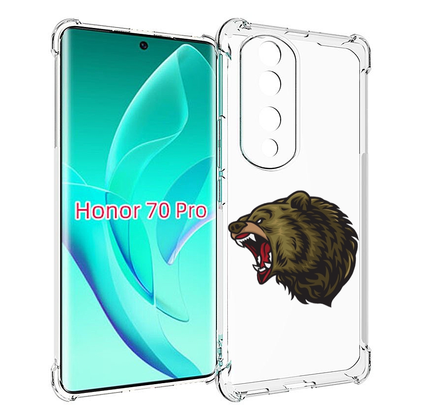 

Чехол MyPads Голова-медведь для Honor 70 Pro / 70 Pro Plus, Прозрачный, Tocco