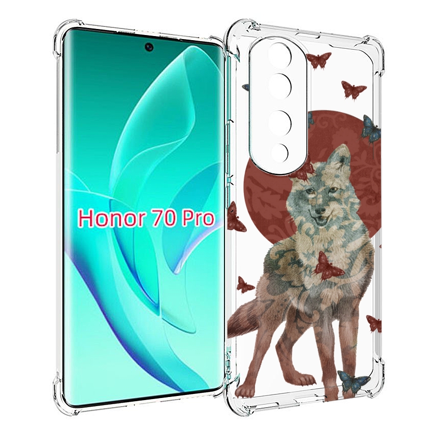 

Чехол MyPads Волчица с бабочками для Honor 70 Pro / 70 Pro Plus, Прозрачный, Tocco