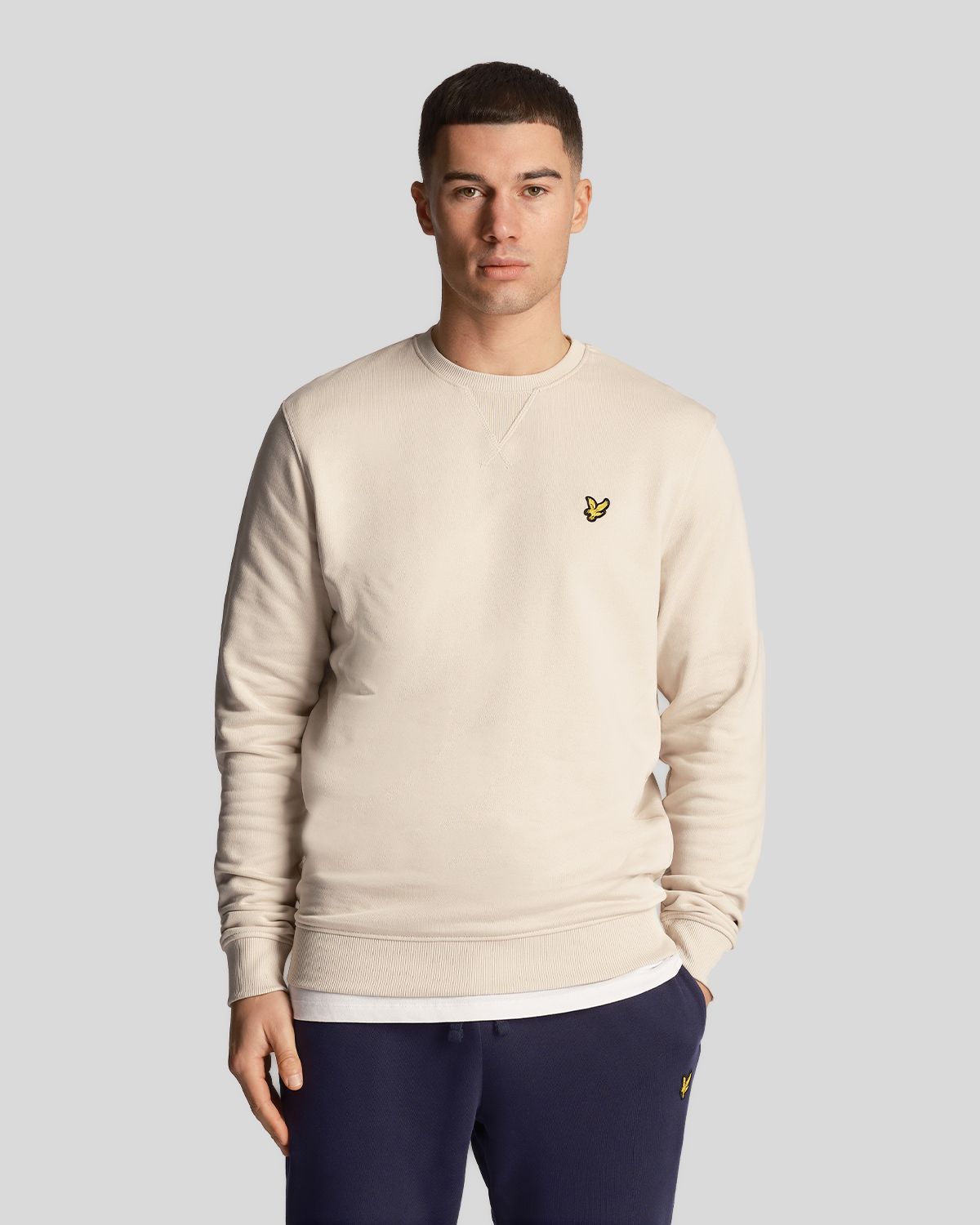 Свитшот мужской LyleScott Crew Neck Sweatshirt бежевый 2XL 4990₽