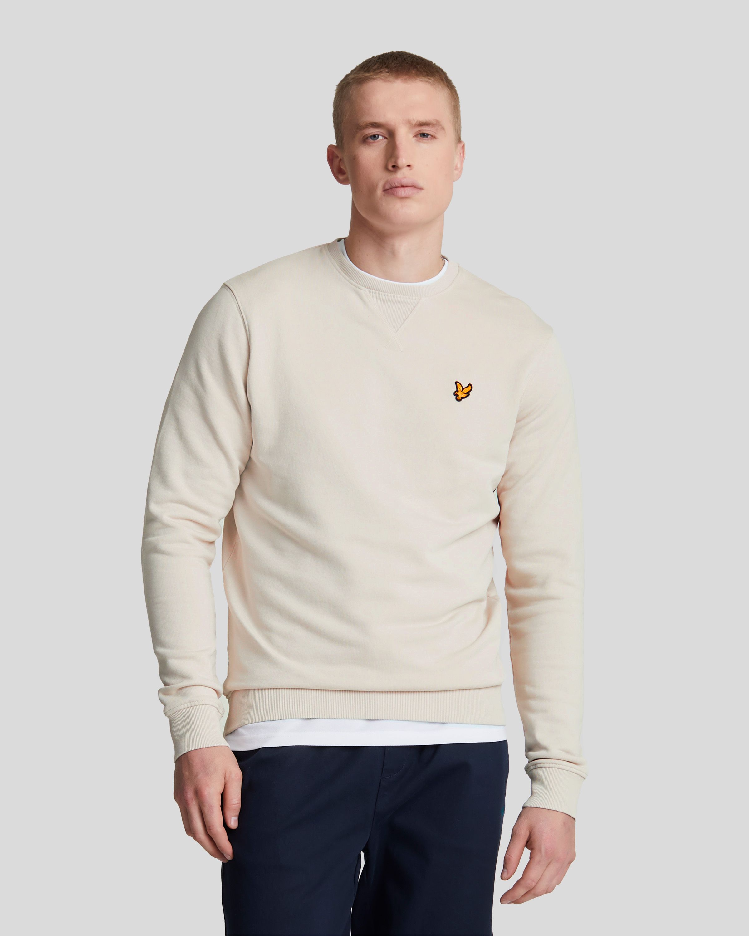 Свитшот мужской Lyle&Scott Crew Neck Sweatshirt бежевый XL