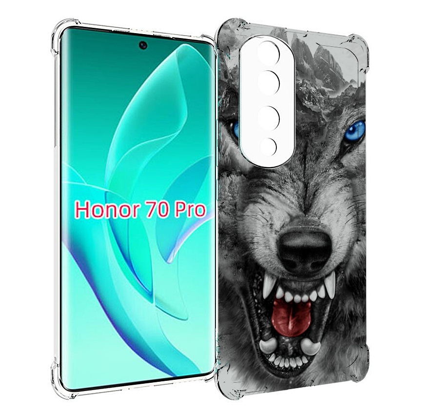 

Чехол MyPads Волк-частица мужской для Honor 70 Pro / 70 Pro Plus, Прозрачный, Tocco