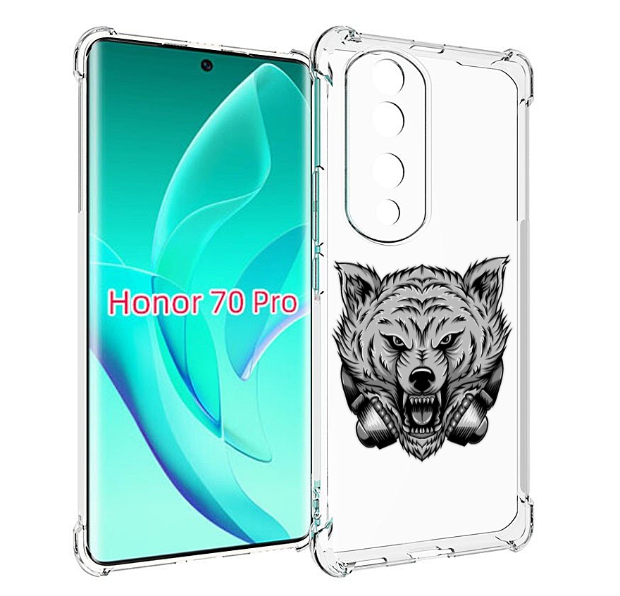 

Чехол MyPads Волк-в-наушниках мужской для Honor 70 Pro / 70 Pro Plus, Прозрачный, Tocco