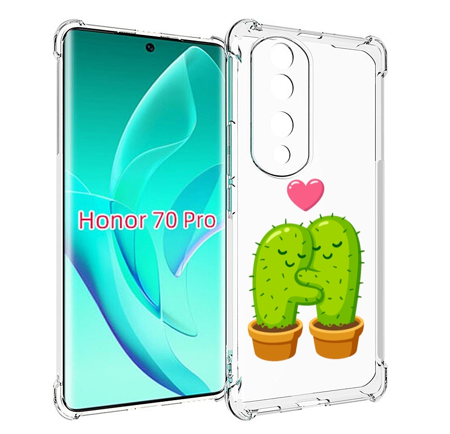 

Чехол MyPads Влюбленные-кактусы для Honor 70 Pro / 70 Pro Plus, Прозрачный, Tocco