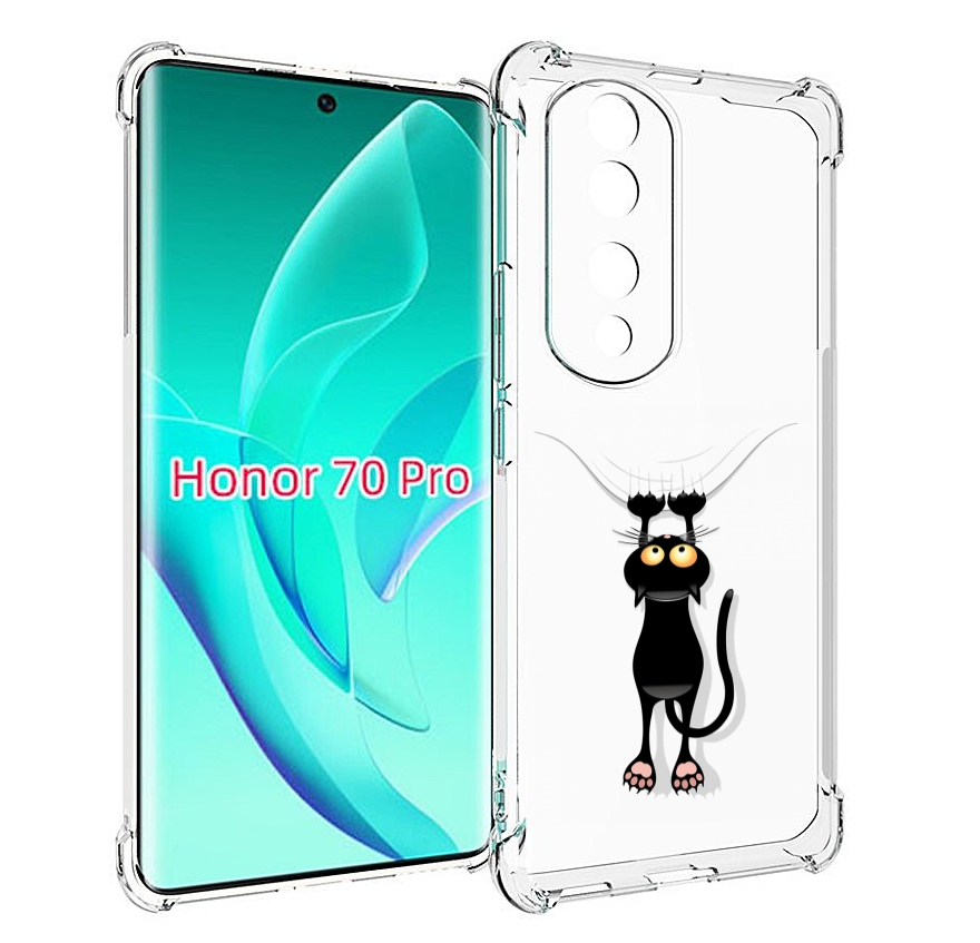 

Чехол MyPads Висячий-кот для Honor 70 Pro / 70 Pro Plus, Прозрачный, Tocco