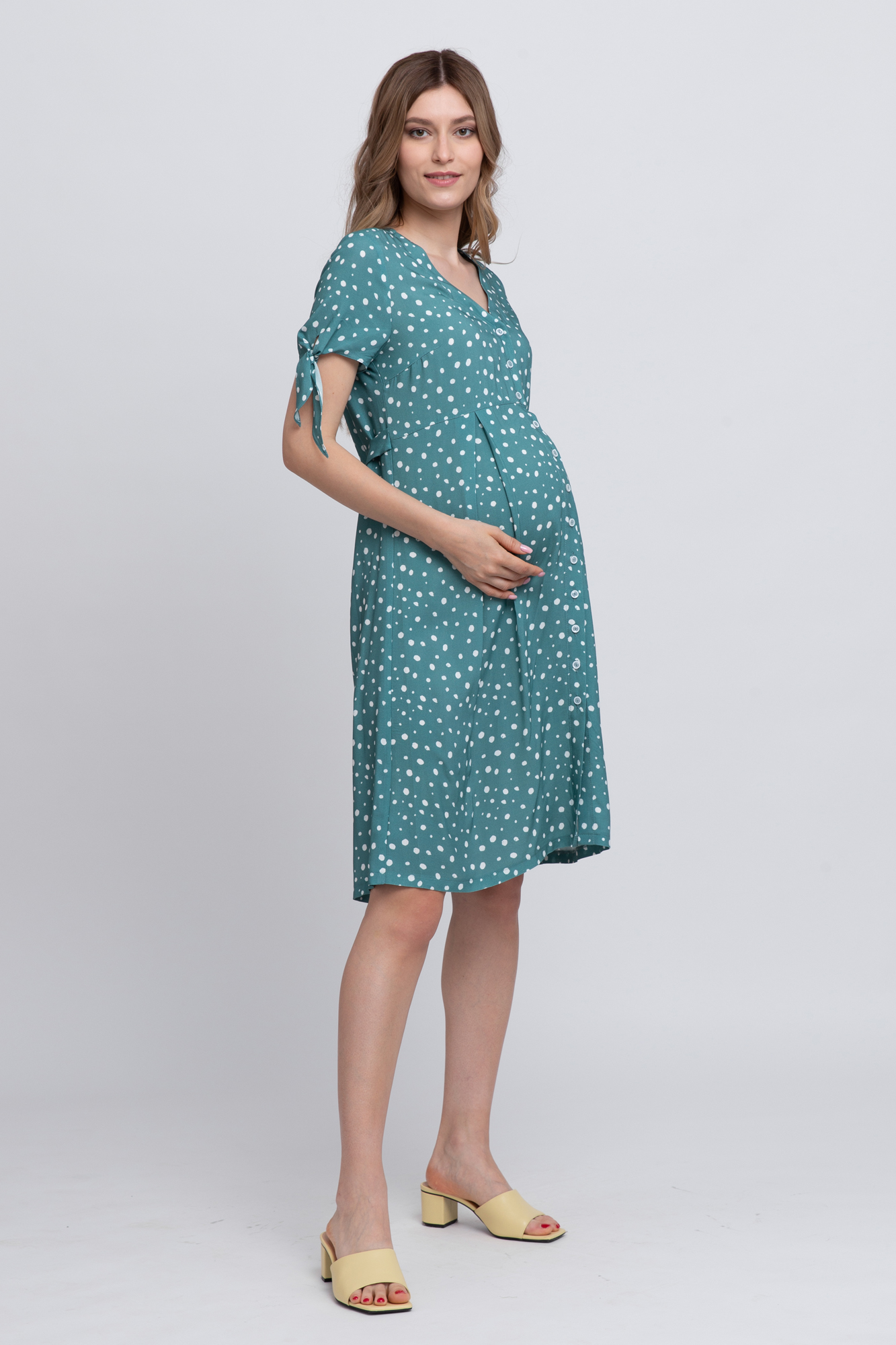 Платье для беременных женское Mama's fantasy 08-22321MF зеленое 52 RU