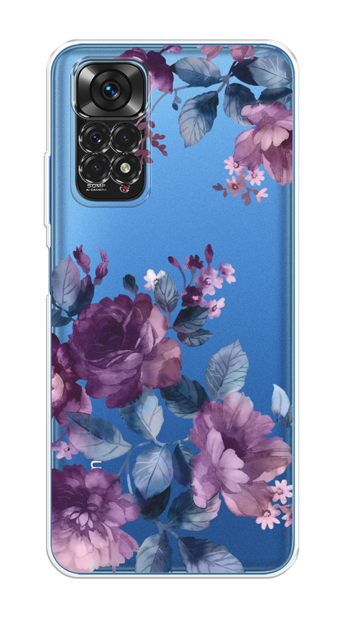 

Чехол на Xiaomi Redmi Note 11 4G Global "Purple Blossoms", Синий;фиолетовый, 312850-1