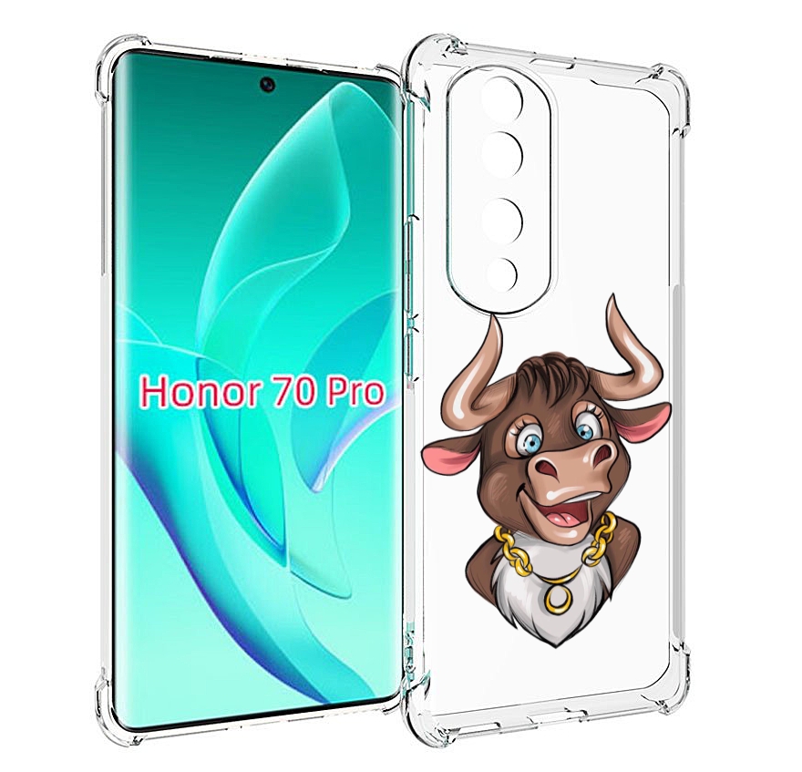 

Чехол MyPads Бычок для Honor 70 Pro / 70 Pro Plus, Прозрачный, Tocco