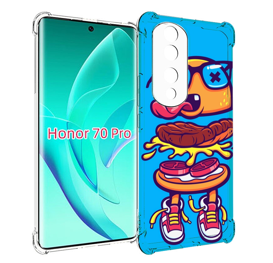 

Чехол MyPads Бургер с очками для Honor 70 Pro / 70 Pro Plus, Прозрачный, Tocco