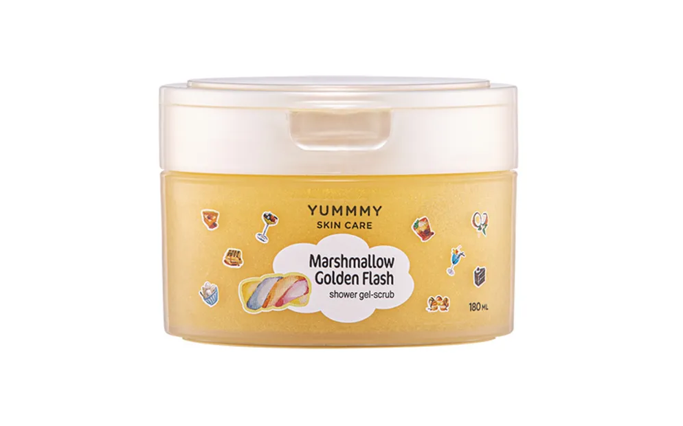 

Гель-скраб для душа Маршмеллоу золотая вспышка YUMMMY 180 мл