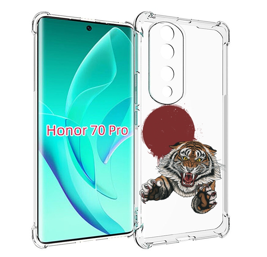 

Чехол MyPads Бросок тигра для Honor 70 Pro / 70 Pro Plus, Прозрачный, Tocco