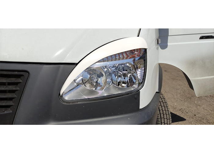 Реснички фар Газелист52 для Газель 3302, объёмные, цвет белый, 2 шт