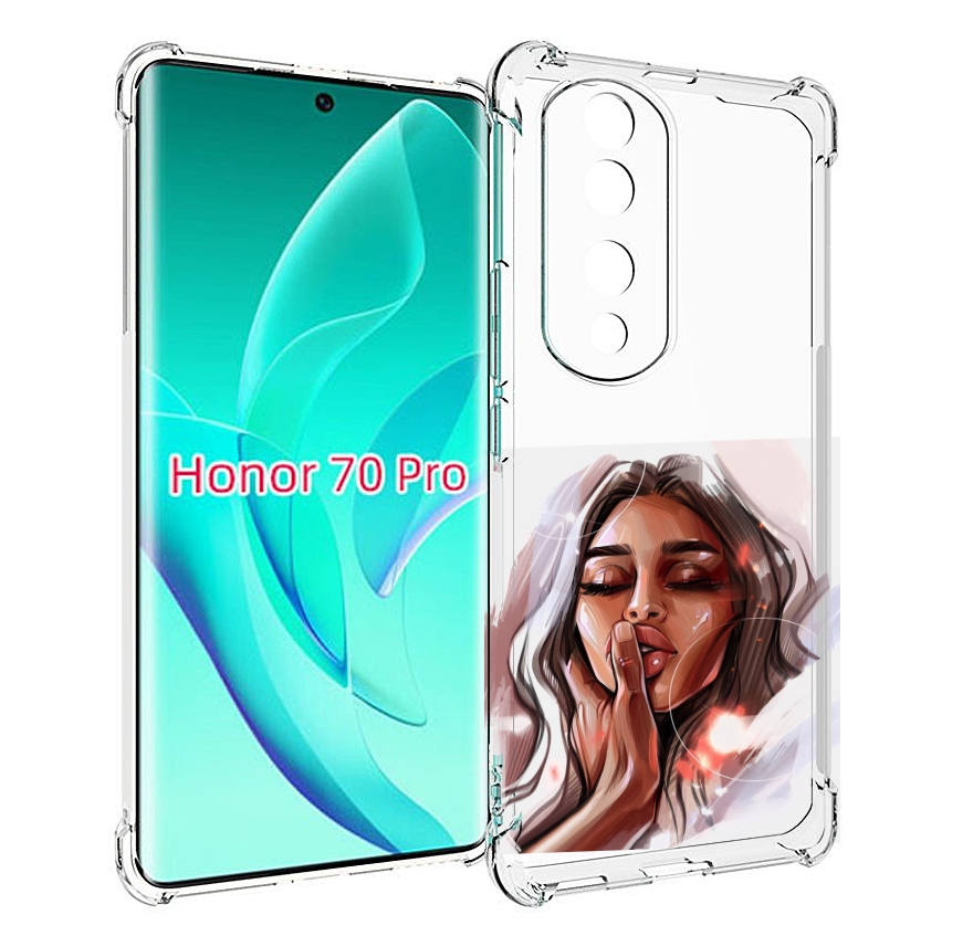 

Чехол MyPads Большие-губы женский для Honor 70 Pro / 70 Pro Plus, Прозрачный, Tocco