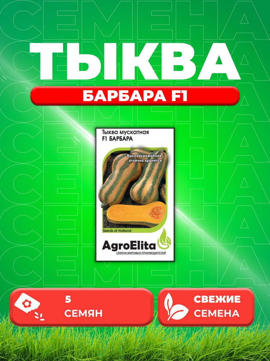 

Семена тыква AgroElita Барбара F1 1999943073-1 1 уп.