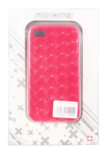 

Накладка пластик Брусчатка для iPhone 4, Розовый