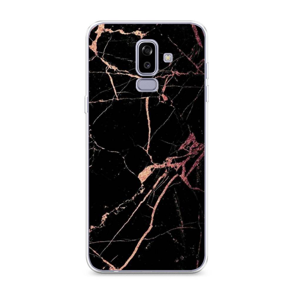 

Чехол Awog на Samsung Galaxy J8 "Мрамор розовое золото", Черный;розовый, 26550-3