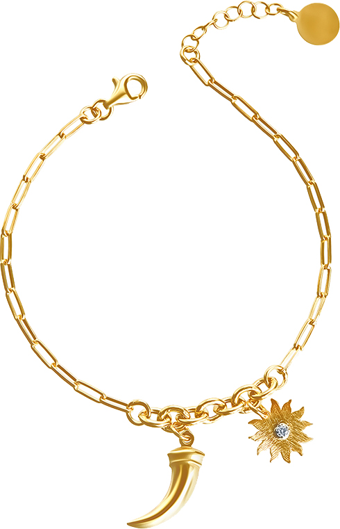 

Браслет из серебра с фианитом р. 18 JV ES170-YG-BT-YG, ES170-YG-BT-YG