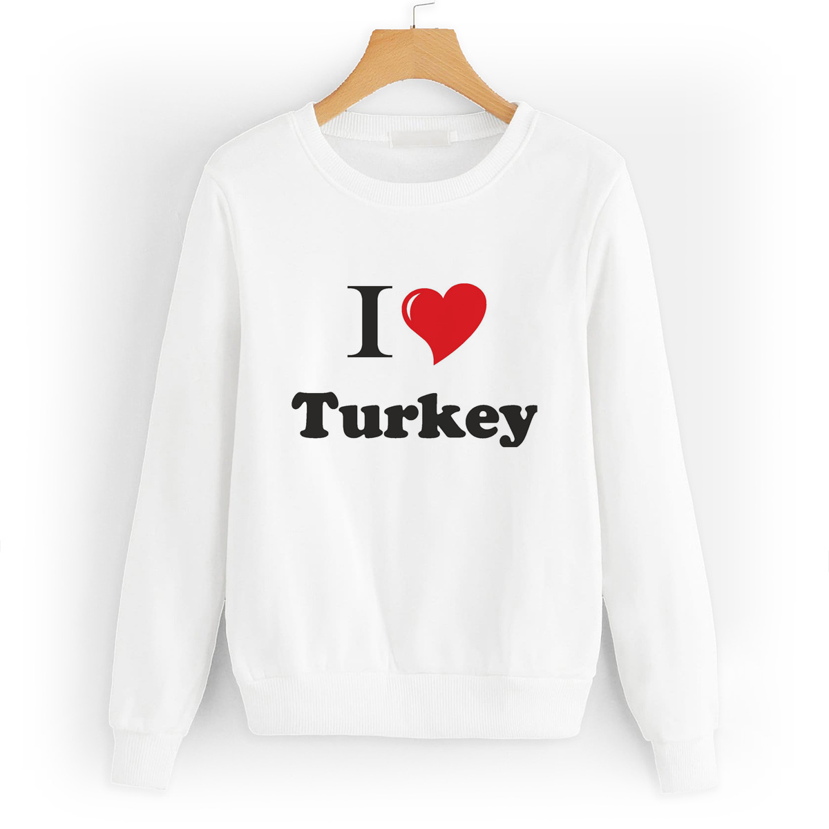 

Свитшот белый CoolPodarok Путешествия. I love Turkey, W0111464
