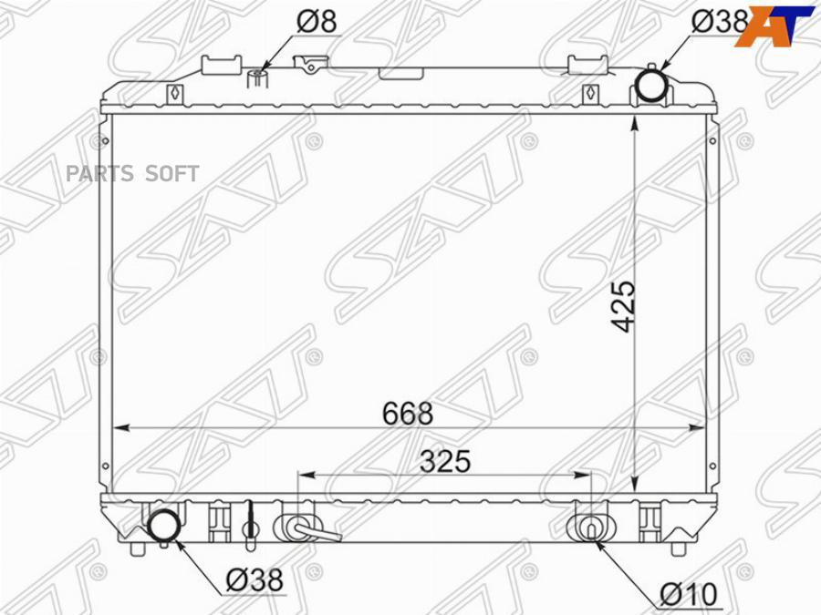 

SAT Радиатор TOYOTA TOWN ACE NOAH/LITE ACE CR42V/CR52V 3CE/3CTE 98-04