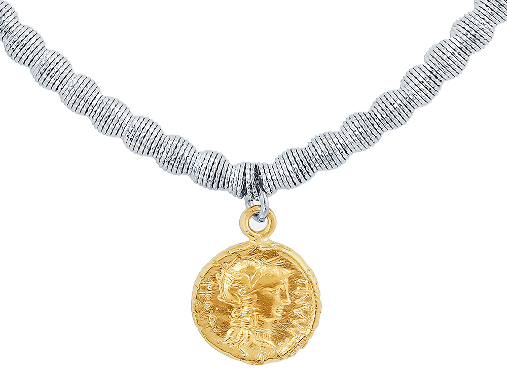 

Колье из серебра 40 см JV 1307CL-KL-WJ, 1307CL-KL-WJ