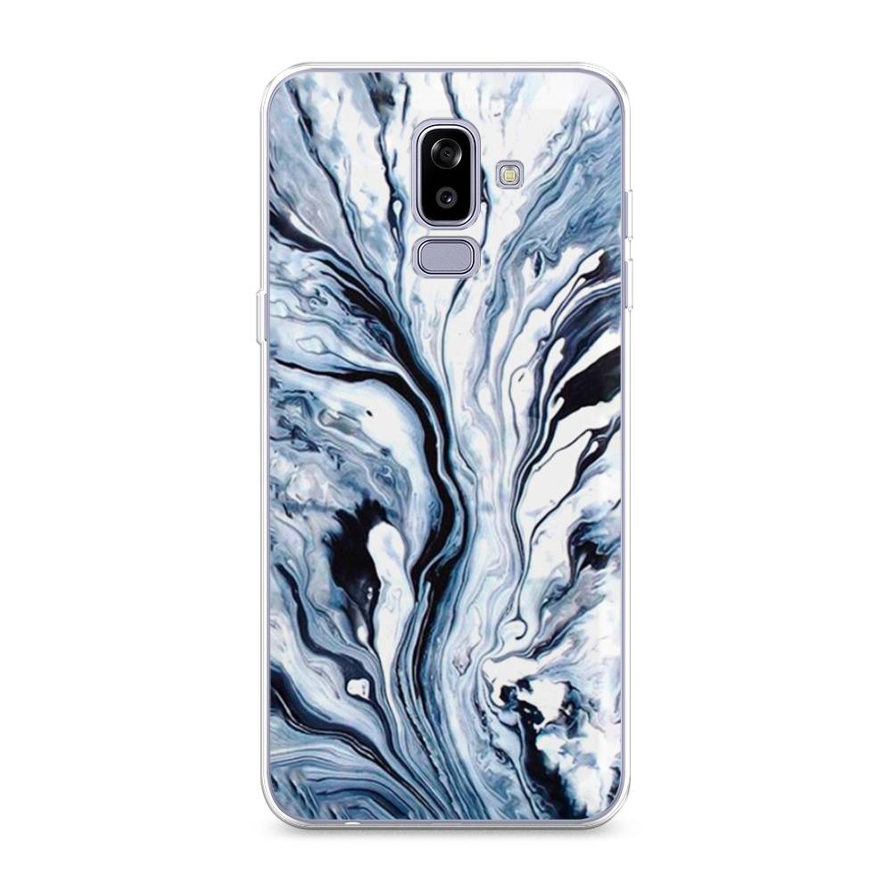 

Чехол Awog на Samsung Galaxy J8 "Голубой минерал мрамор", 26550-3