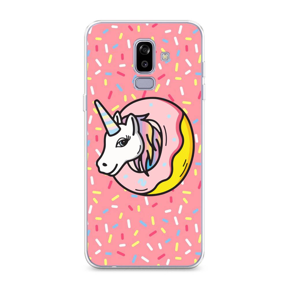 

Чехол Awog на Samsung Galaxy J8 "Единорог в пончике", Розовый;желтый;белый, 26550-2