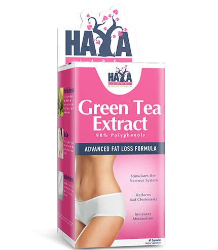 Антиоксидант Haya Labs Green Tea Extract (экстракт зеленого чая) 500 мг 60 капсул