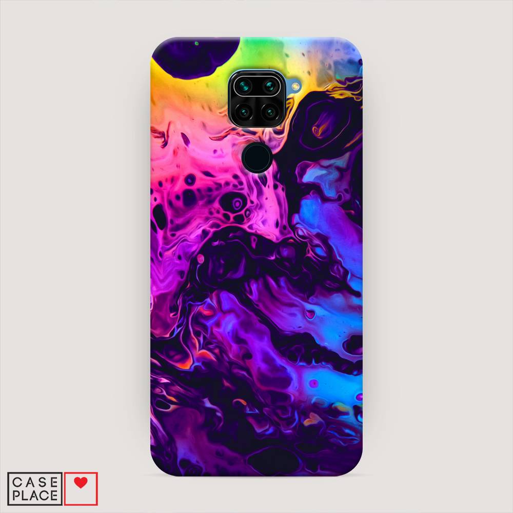 фото Пластиковый чехол "acid fluid" на xiaomi redmi note 9 awog