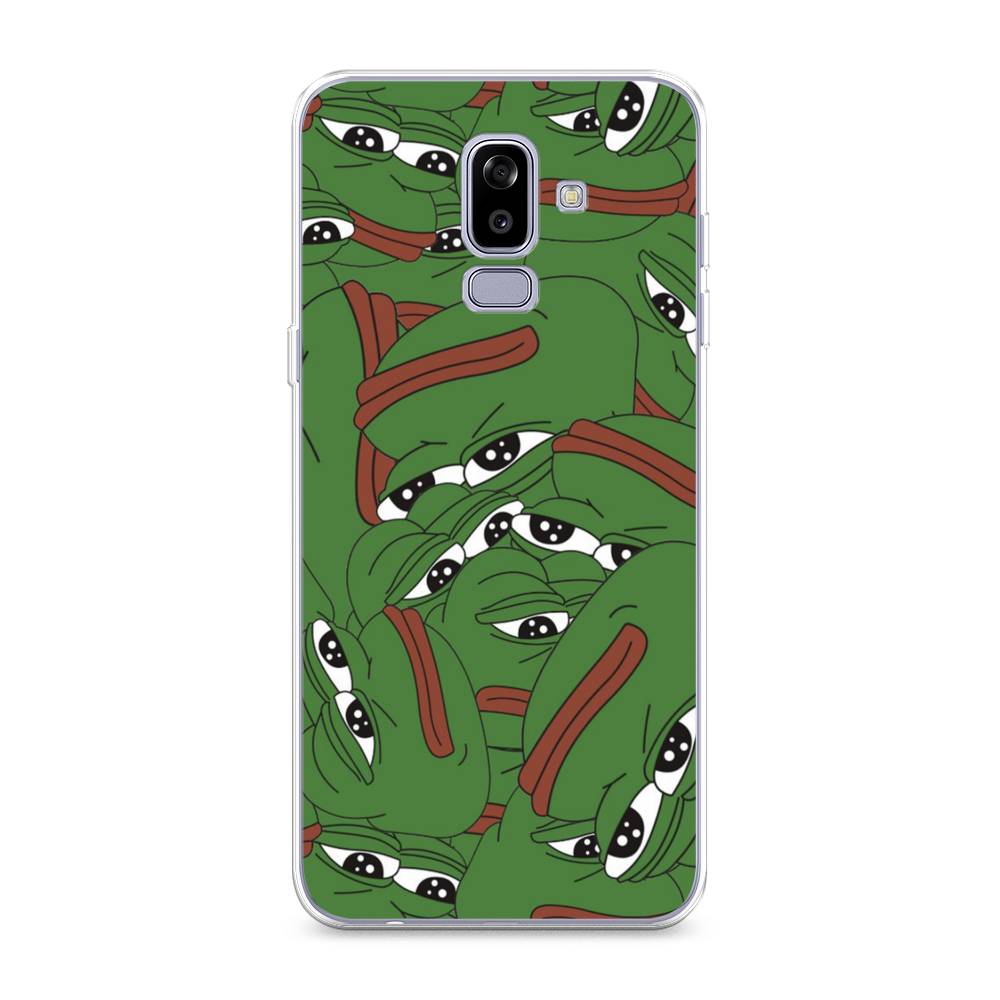 

Чехол Awog на Samsung Galaxy J8 "Печальный frog", Зеленый;белый, 26550-9