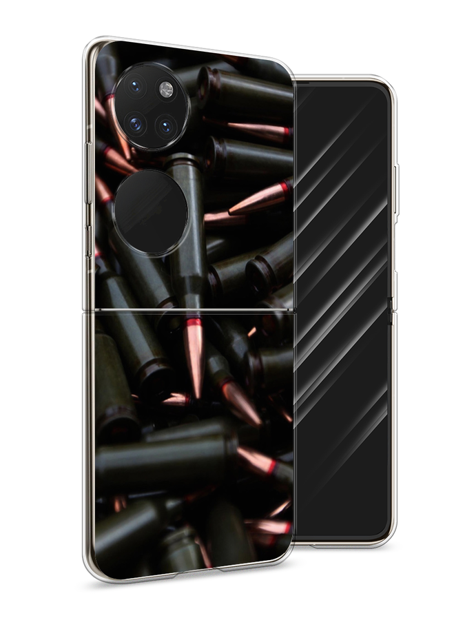 

Чехол Awog на Huawei P50 pocket "Пули черные", Черный;коричневый, 6107450-5