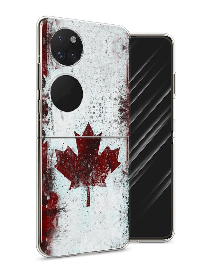 

Чехол Awog на Huawei P50 pocket "Канада", Белый;красный;черный, 6107450-5