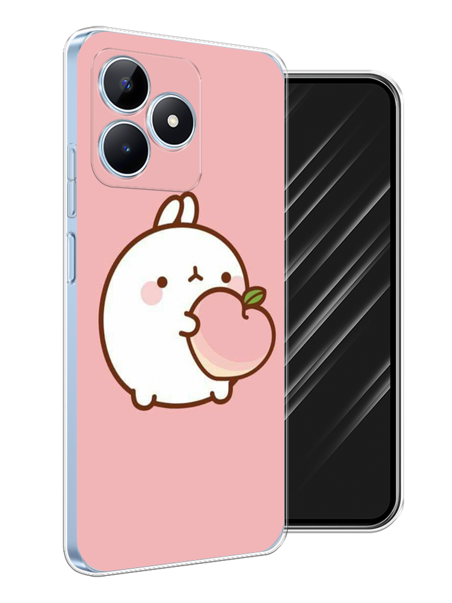 

Чехол Awog на Realme C60 "Кролик с персиком", Розовый;бежевый, 2516550-1