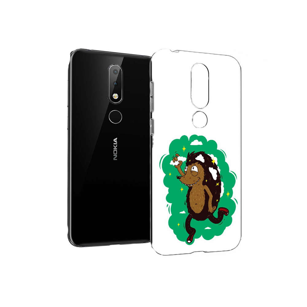 

Чехол MyPads Tocco для Nokia X6 Ежик в облаках (PT115295.99.77), Прозрачный, Tocco