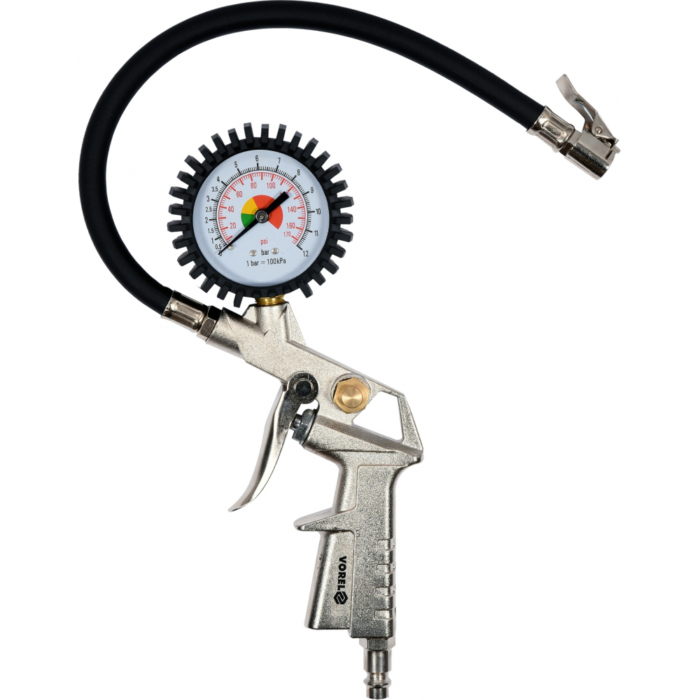 фото Vorel пистолет для накачивания колес с манометром, 63мм, 1-12бар 81650