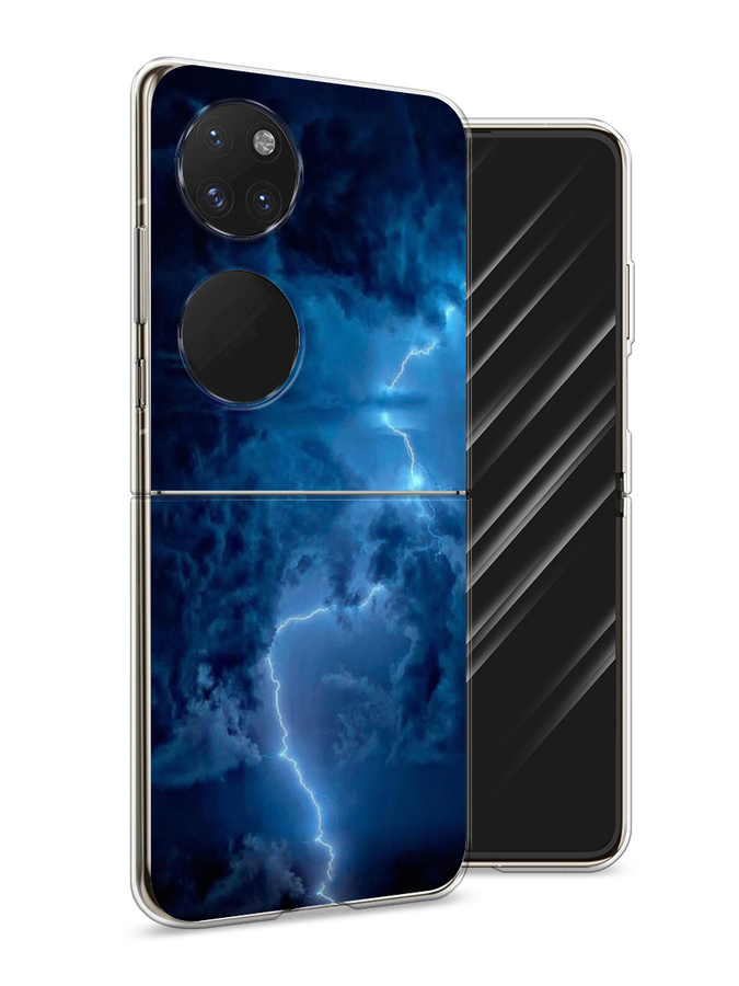 

Чехол Awog на Huawei P50 pocket "Молния", Синий, 6107450-4
