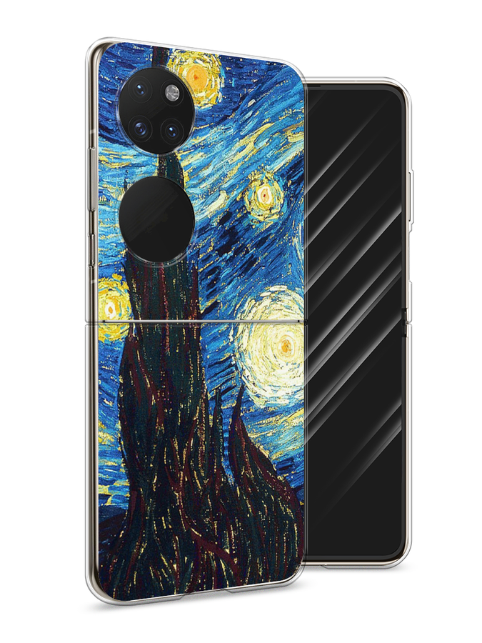 

Чехол Awog на Huawei P50 pocket "Ван Гог Звездная ночь", Желтый, 6107450-9