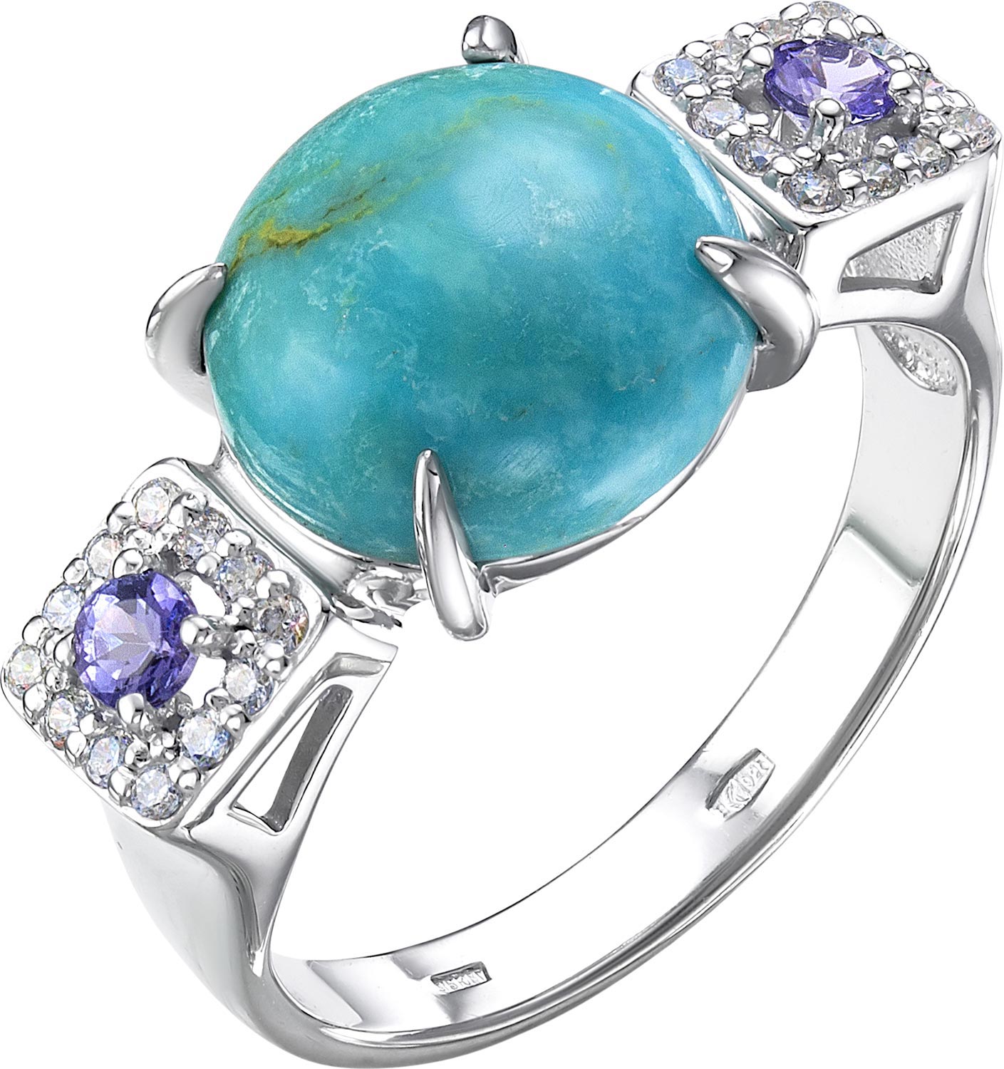 

Кольцо из серебра с бирюзой р. 19,5 Империал K1583JU/Ag-618/7, K1583JU/Ag-618/7