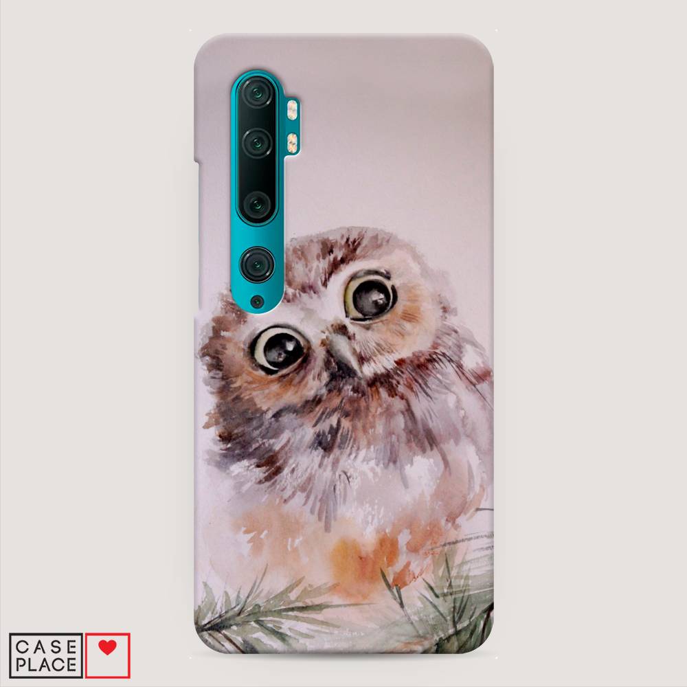 

Пластиковый чехол "Сова на розовом" на Xiaomi Mi Note 10, 37320-1