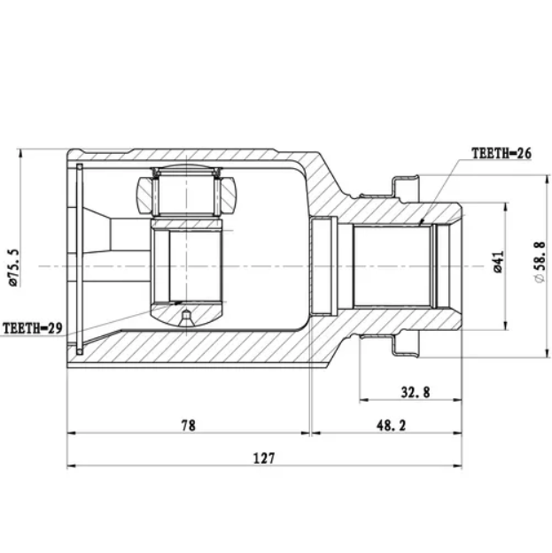 

ZIKMAR Z87718R ШРУС внутренний