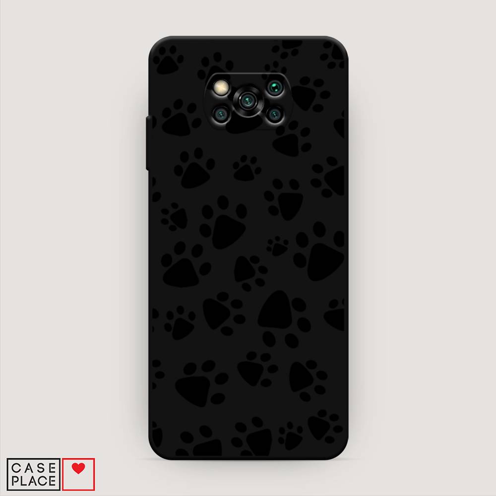 

Чехол Awog на Poco X3/X3 Pro "Лапки черные", Разноцветный, 310652-1