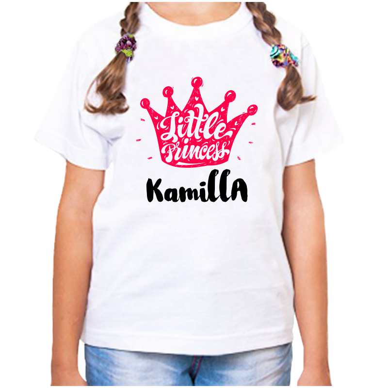 

Футболка девочке белая 36 р-р little princess камилла, Белый, fdd_little_princess_kamilla