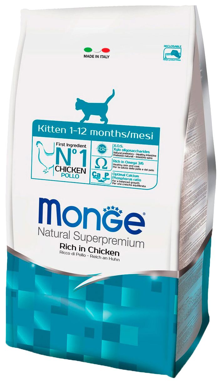 

Сухой корм для кошек Monge Kitten курица 2 шт по 1,5 кг