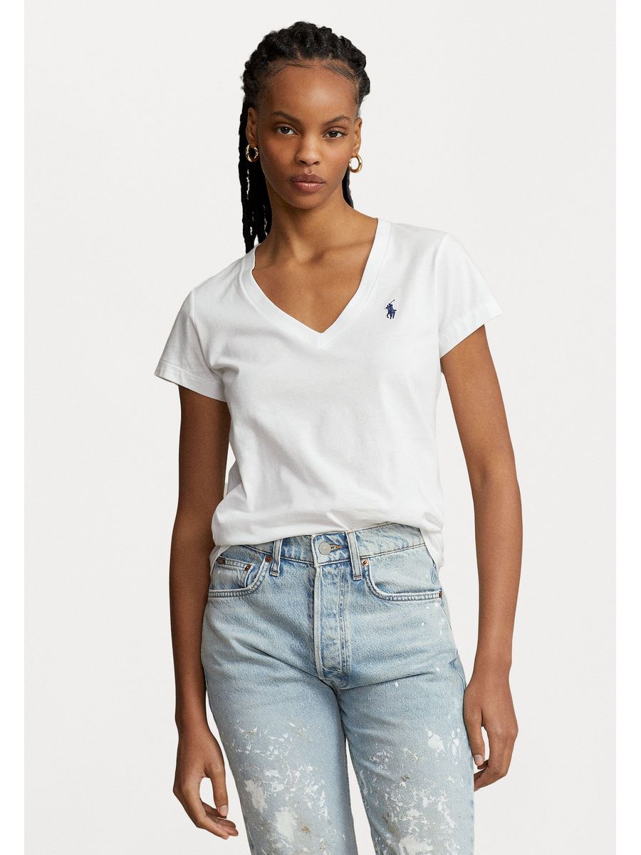 

Футболка женская Polo Ralph Lauren PO221D0FI белая 2XS, Белый, PO221D0FI
