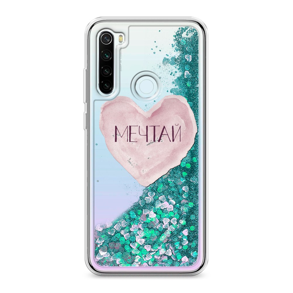 

Жидкий чехол с блестками "Мечтай сердце" на Xiaomi Redmi Note 8T