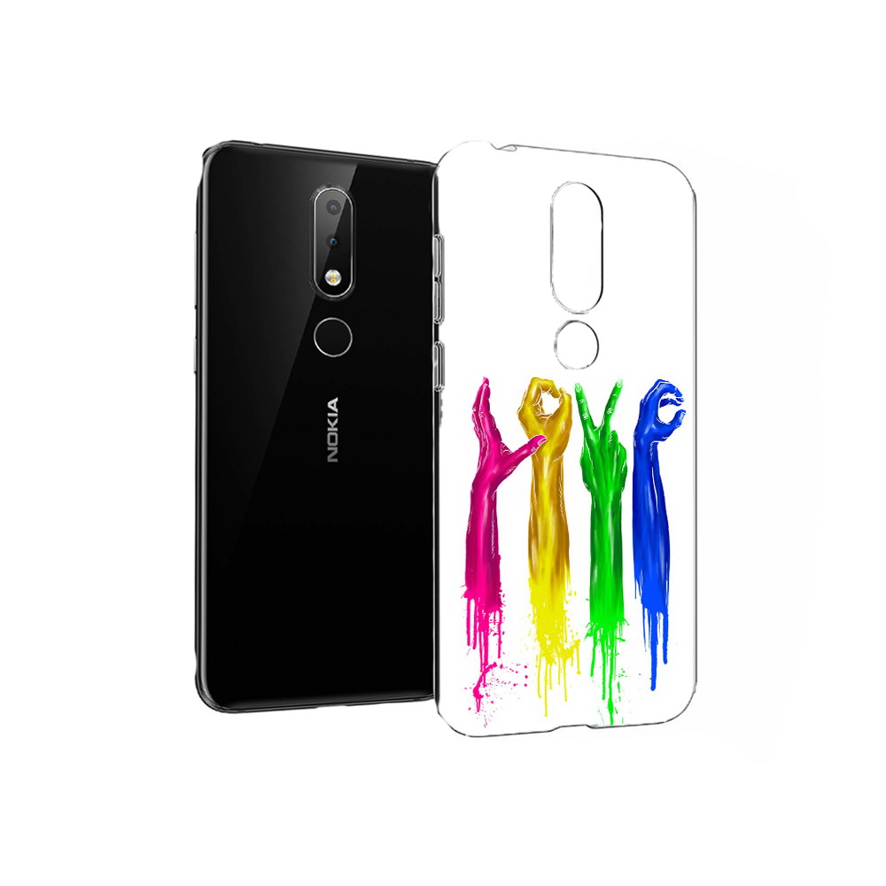 

Чехол MyPads Tocco для Nokia X6 яркие руки love (PT115295.99.707), Прозрачный, Tocco
