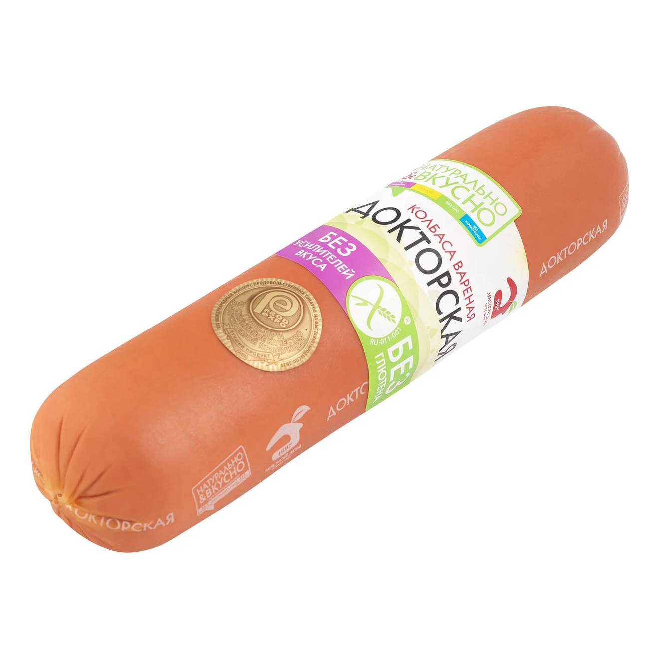 Колбаса вареная Мясной Дом Бородина Докторская без глютена +-1 кг