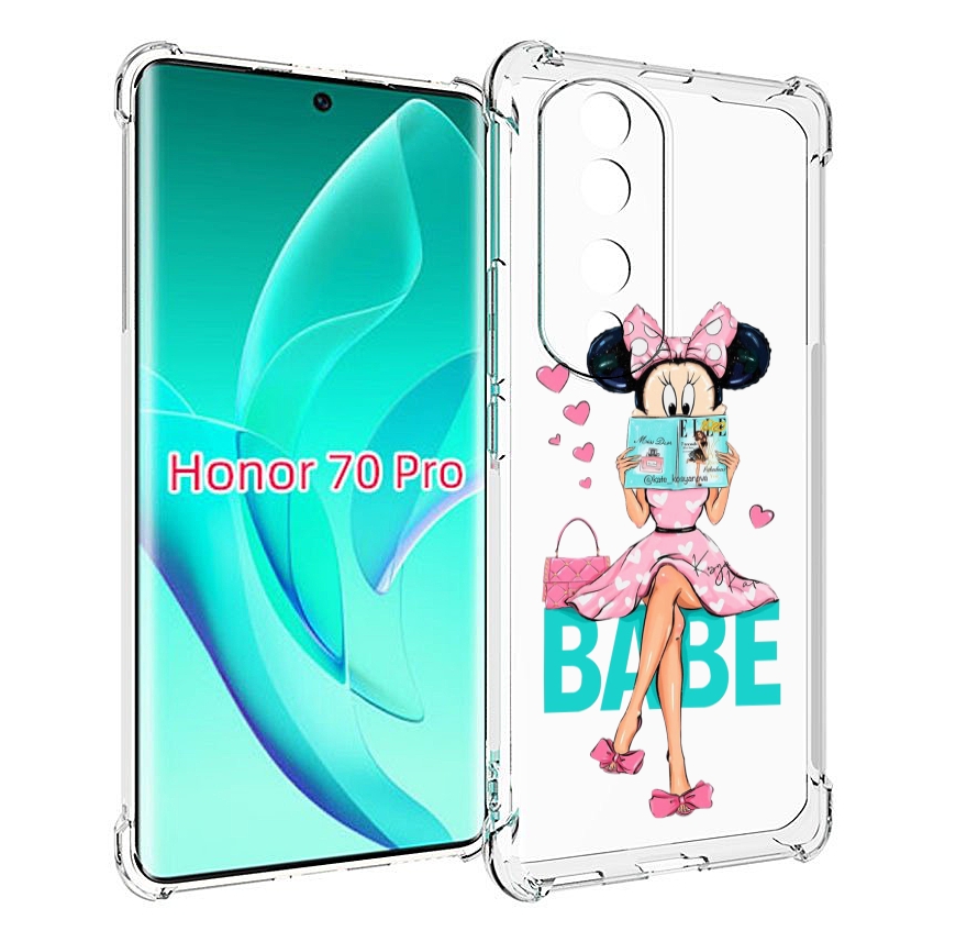 

Чехол MyPads Бейби-микки для Honor 70 Pro / 70 Pro Plus, Прозрачный, Tocco