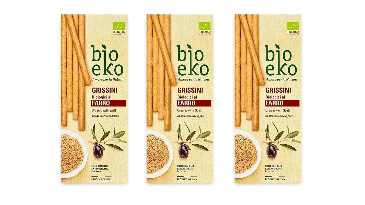 

Гриссини из цельнозерновой спельтовой муки био eko 3 пачки по 125г, ГРИССИНИ ИЗ ЦЕЛЬНОЗЕРНОВОЙ СПЕЛЬТОВОЙ МУКИ БИО EKO 3Х125Г