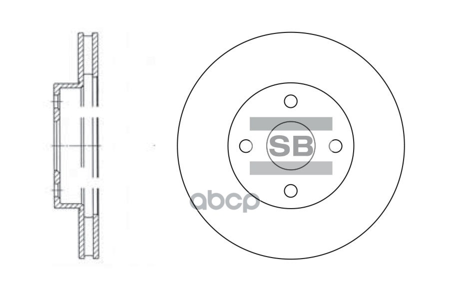 

Диск Тормозной Передний Peugeot 308 Sd4008 Sangsin brake арт. SD4008